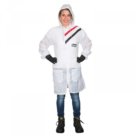 2.1 PROTECTIE PERSONALA - Halat protectie impermeabil, Colad 510156, cu gluga, culoare alb, marime 56, foarte rezistent, fără scame pentru uz general