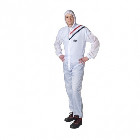 2.1 PROTECTIE PERSONALA - Combinezon protectie reutilizabil, Colad 5100xx Nylon comfort, culoare alba, cu gluga, material antistatic