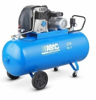 3. SCULE - Compresor aer cu piston lubrifiat, ABAC 4116024548, butelie 270 litri, debit aer 393 l/min, alimentare 220 V