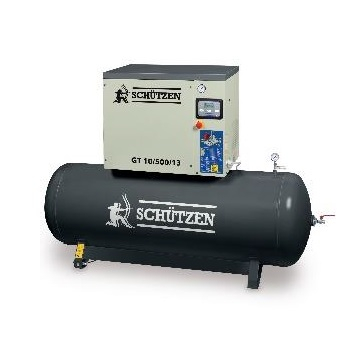 3. SCULE - Compresor aer cu surub si uscator, Schutzen GT10/500U, butelie 500 l, debit aer refulat 860 l/min la 10 bar - Copie