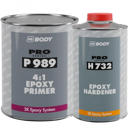 Epoxy Primer - Epoxy primer, Body HB P989, culoare gri, contine intaritor, cantitate 1 litru filler + 0.25 litri intaritor