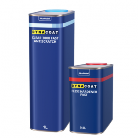 2. CONSUMABILE - Pachet lac auto, Dynacoat 3000 Fast Antiscratch, cantitate 1 litru lac + 0.5 litri intaritor