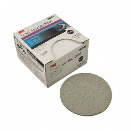 Bureti Trizact - Disc abraziv, 3M™ Trizact™ Hookit™ Foam Abrasive Disc 443 SA, pentru matuit inainte de polish, diferite duritati P1000 - P8000, Ø 75 mm, 1 bucata