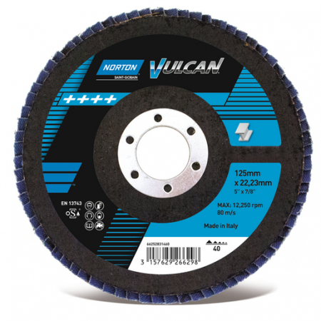 3. SCULE - Disc lamelar, Norton Vulcan, pentru polizor unghiular, diametru 125 mm