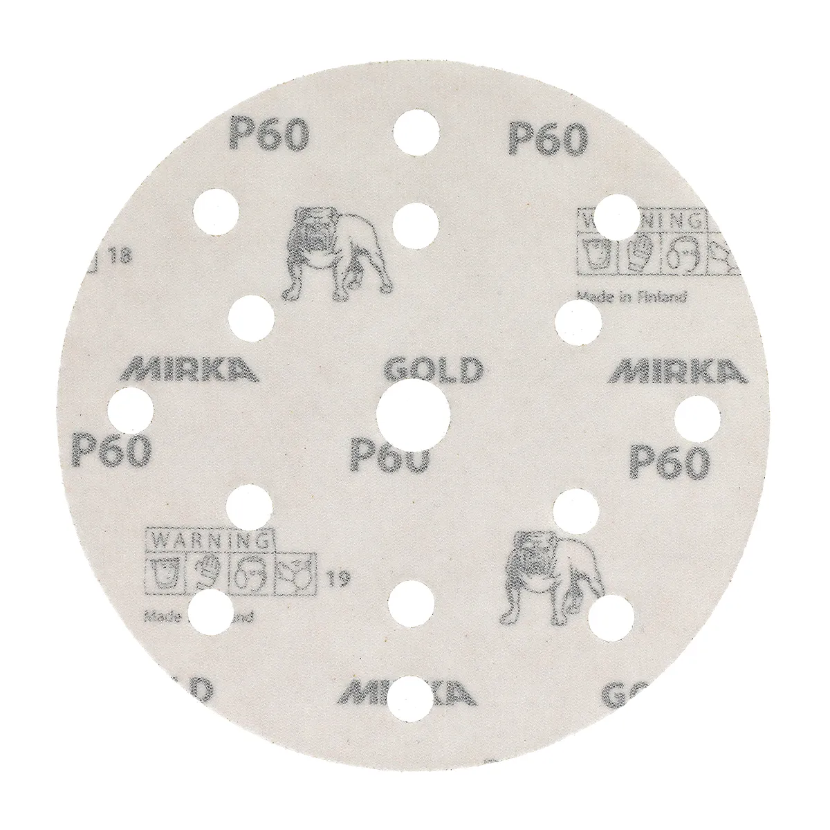 Disc abraziv slefuit, Mirka® Gold, prindere velcro, duritati P40 - P800, Ø 150 mm [5]