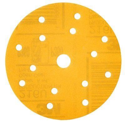 2. CONSUMABILE - Disc abraziv slefuit velcro, 3M Gold 216U, 15 gauri, duritate P320 - P800, diametru Ø 150 mm