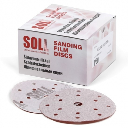 2. CONSUMABILE - Disc abraziv slefuit velcro, Soll Film Disc, 15 gauri, duritate P80 - P2500, diametru Ø 150 mm