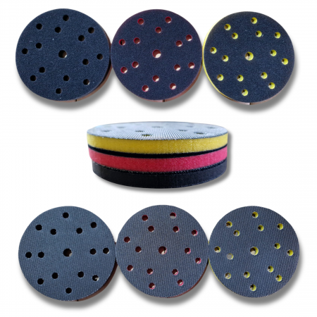 Bureti polish - Disc soft, ABW A150_14+1_5 X, 15 orificii, scai de schimb pentru absorbtia socurilor, diamentru Ø 150 mm, gosime 5 mm