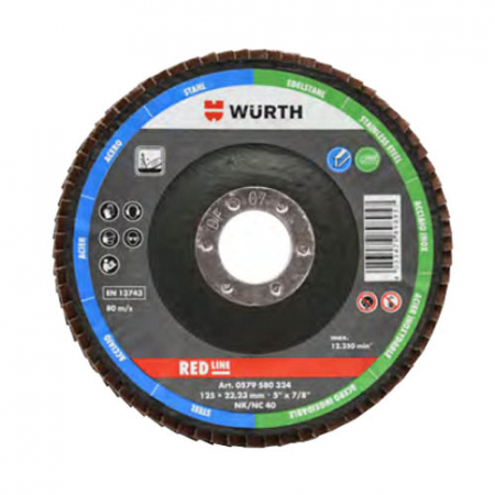 3. SCULE - Disc lamelar, Wurth RED-LINE, pentru polizor unghiular, Ø 115/125/180 mm