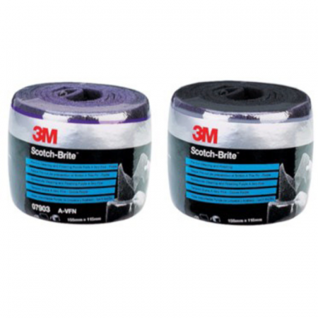 2. CONSUMABILE - Rola pasla abraziva, 3M Scotch-Brite 0790X, diferite granulatii, dimensiune 115 x 150 mm, 35 bucati