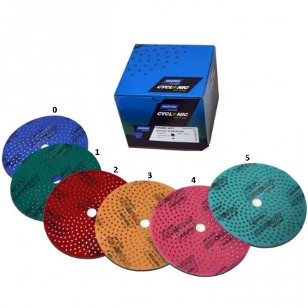 Disc abraziv velcro - Kit de slefuire, Norton Cyclonic, set 31 discuri