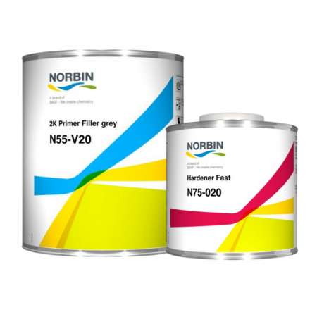 2. CONSUMABILE - Filler acrilic 5:1, Norbin N55-V20, gramaj 2.5 litri filler + 0.5 litri intaritor
