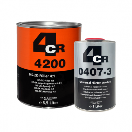 2. CONSUMABILE - Filler Acrilic 2K, 4CR 42XX 4:1 HS, culoare la alegere, cantitate 1 / 4 litri, cu intaritor
