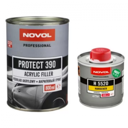 Filler - Filler acrilic 4:1, Novol Professional Protect 390, culoare la alegere, gramaj 0.8 litri filler + 0.2 litri intaritor