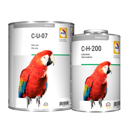 Filler - Filler acrilic, Glasurit C-U-07 4:1, culoare gri, cantitate 4 litri filler + 1 litru intaritor