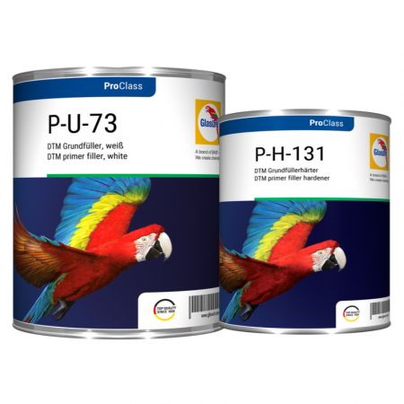 Filler - Filler acrilic, Glasurit P-U-7X 5:1, culoare alb / negru, cantitate 3 litri filler + 1 litru intaritor