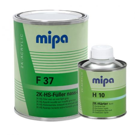 Filler - Filler umed pe umed, Mipa HS Wet-on-Wet Filler F37, culoare gri deschis, gramaj 1 litru + intaritor 0.25