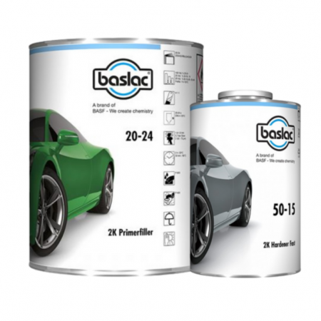 Filler - Primer / Filler acrilic, Baslac 20-24 4:1, culoare la alegere, cantitate 1 / 4 litri + 0.5/ 1 litru intaritor