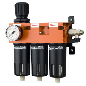Baterie filtrare aer, DeVilbiss FLRCAC-1, filtrare aer cu regulator, baterie 3 filtre, pana la 0.003 microni cu carbon activ [1]