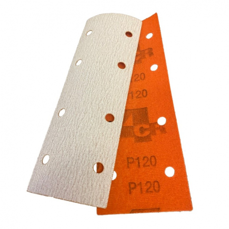 2. CONSUMABILE - Hartie abraziva, 4CR 3355, Orange Cut, 8 gauri, granulatie P80- P400, dimensiune 70 x 198 mm