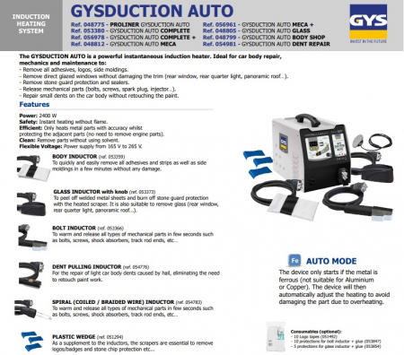 Aparat incalzitor prin inductie, GYS 053380, pentru metale feroase, pentru indoituri grindina [5]