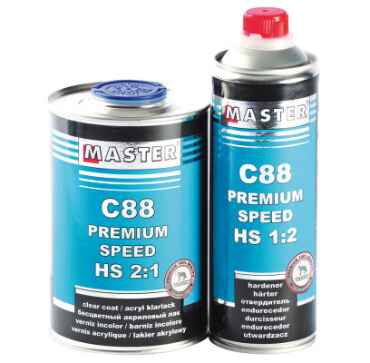 2. CONSUMABILE - Pachet lac auto, Master C88 Premium Speed HS, cantitate 1 litru si 5 litri, contine intaritor