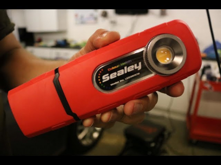 Lampa verificat nuanta vopselei, Sealey LED360CM, lanterna cu led si acumulator, rotire 360° [2]