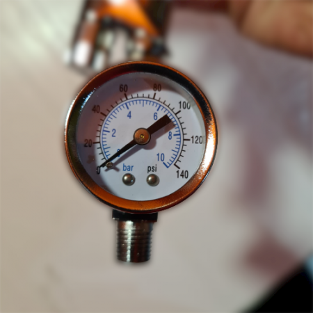 Manometru mecanic, Starchem SPG-25, montare pe furtun si regulator, cupla 1/4, maxim 10 bar [1]