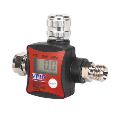 Regulator de presiune aer cu manometru mecanic, Sealey  ARD01, montare pe furtun, cupla 1/4, maxim 10 bar [0]