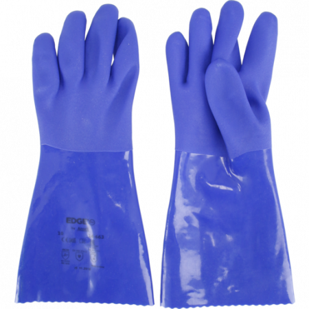 2.1 PROTECTIE PERSONALA - Manusi de protectie chimica, Forch 5405 55, foarte rezistente, culoare albastru, set 1 prereche