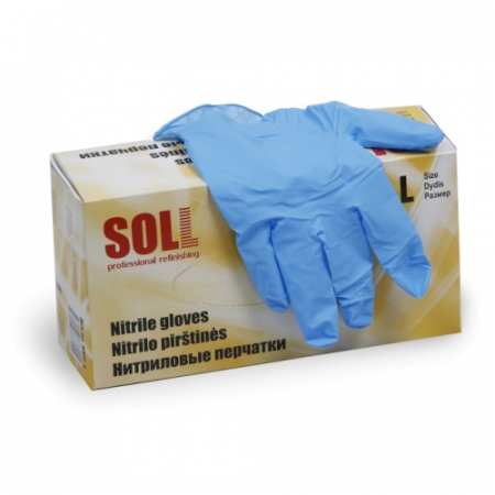 2.1 PROTECTIE PERSONALA - Manusi de protectie, Soll SNG, foarte rezistente, culoare albastru, set 100 bucati