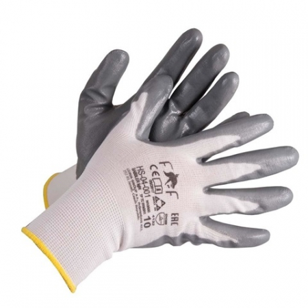 Manusi protectie - Manusi de lucru, AFT 830308WD, cu pelicula din cauciuc si prehensiune marita, set 2 bucati
