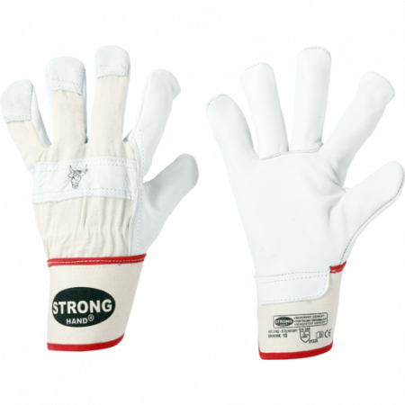 2.1 PROTECTIE PERSONALA - Manusi din piele de vaca, Forch 5405 18, foarte rezistente, culoare alb, set 1 prereche