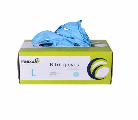 2.1 PROTECTIE PERSONALA - Manusi Protex Nitril, Finixa GCN, culoare albastru, cutie100 buc