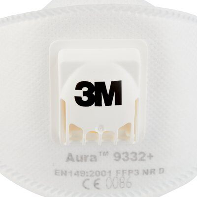Masca protectie respiratorie 3M Aura™ 9332+, protectie ridicata FFP3, supapa 3M™ Cool Flow™ [9]