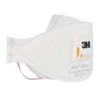 Masca protectie respiratorie 3M Aura™ 9332+, protectie ridicata FFP3, supapa 3M™ Cool Flow™ [10]