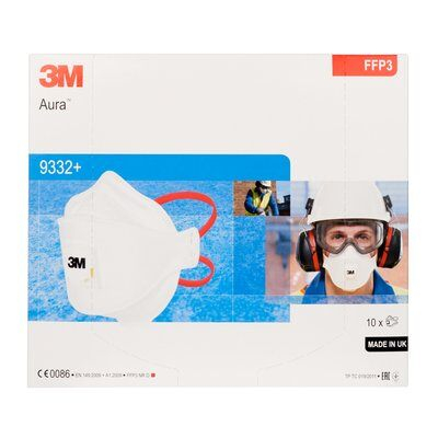 Masca protectie respiratorie 3M Aura™ 9332+, protectie ridicata FFP3, supapa 3M™ Cool Flow™ [4]