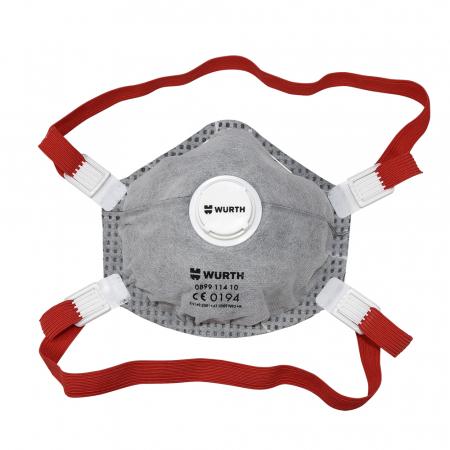 2.1 PROTECTIE PERSONALA - Masca protectie respiratorie, WURTH 899 114 10, protectie ridicata FFP3,  filtru cu carbon si supapa, tip cupa