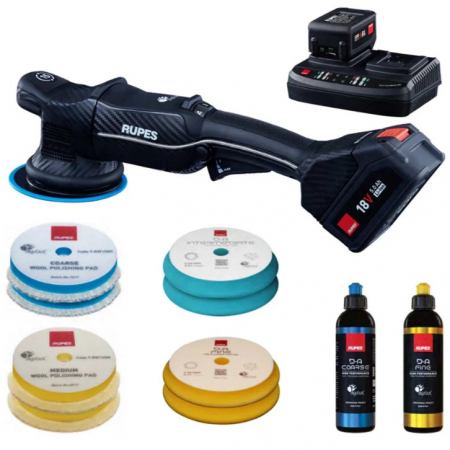 Masina polishat Ø 125 - 180 mm - Masina de polisat electrica, Rupes Bigfoot HLR15/CB2/BAS, acumulator, orbitare 15-19 mm, diametru Ø 125 mm
