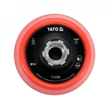 Masina slefuit Ø 75 mm - Taler velcro M14, Yato YT-47860, suport disc, diametru 75 mm