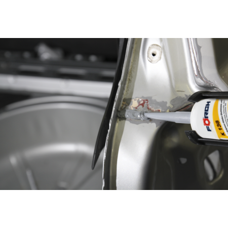 Mastic polimer pulverizabil, Forch K138 MS-Polimer "Soft", alb / gri / negru, pentru pistol pneumatic, gramaj 290 ml  [1]