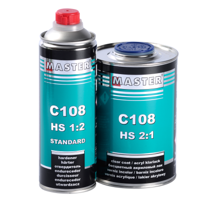 2. CONSUMABILE - ​​​​​​​Pachet lac auto, Master C108 HS, cantiate 1 litru si 5 litri, contine intaritor