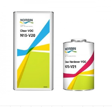 2. CONSUMABILE - Pachet lac auto 4:1 2K, Norbin N15-V20, gramaj 4 litri lac + 1 litru intaritor