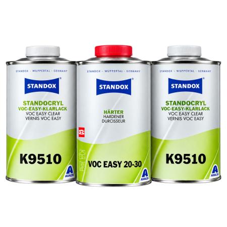 Lac auto HS - Pachet lac auto, Standox K9510 VOC Easy Clear, cantitate 2 litrI lac si 1 litru intaritor