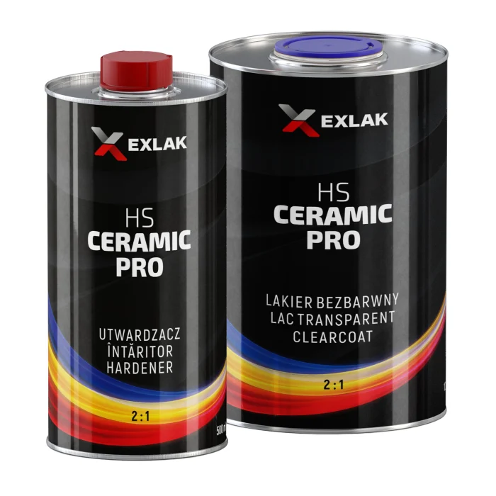 2. CONSUMABILE - Pachet lac auto, Exlak Ceramic PRO, cantitate 1 litru lac + 0.5 litri intaritor