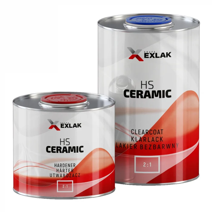 Lac auto HS - Pachet lac auto, Exlak Ceramic HS 2:1, cantitate 1 litru, contine intaritor