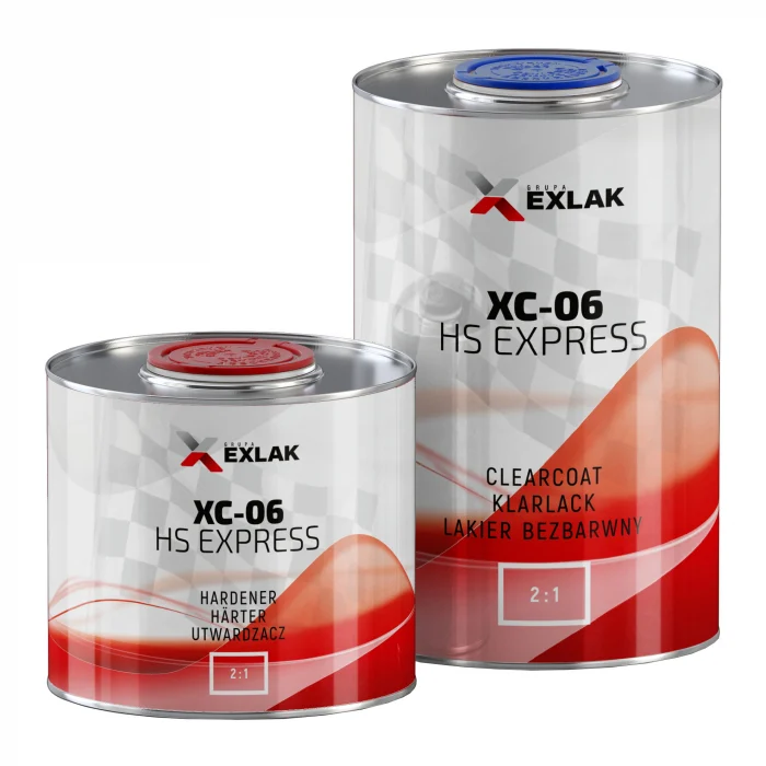 Lac auto HS - Pachet lac auto, Exlak HS XC-06 2:1, cantitate 1 / 5 litri, contine intaritor