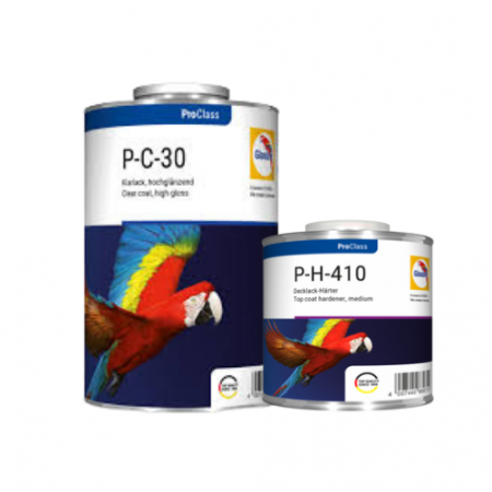 Lac auto HS - Pachet lac auto, Glasurit P-C-30, HighGloss 2:1, gramaj 1 litru / 5 litri + intaritor