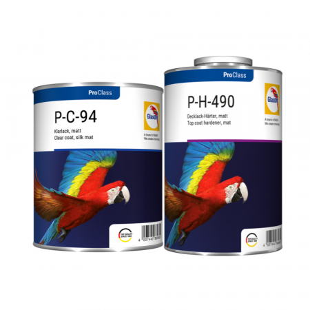 Lac auto Mat - Pachet lac auto, Glasurit P-C-94, SilkMatt 2:1, gramaj 0.75 litri lac + 0.5 litri intaritor