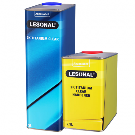 Lac auto HS - Pachet lac auto, Lesonal HS Titanum 1:1, cantitate 5 litri lac + 5 litri intaritor